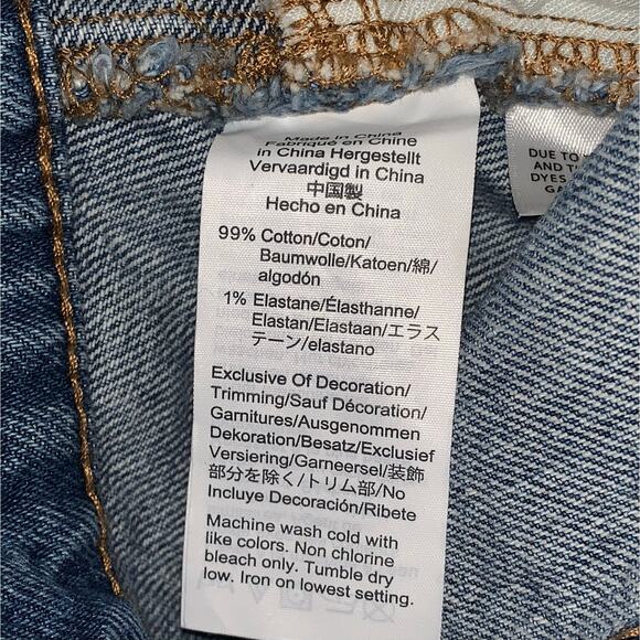 Madewell Skirt Stretch Denim A-Line Blue sz 26 - Picture 8 of 10